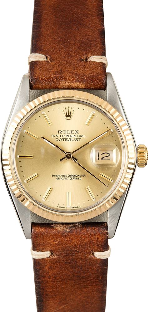 womens rolex leather band|used rolex leather band watches.